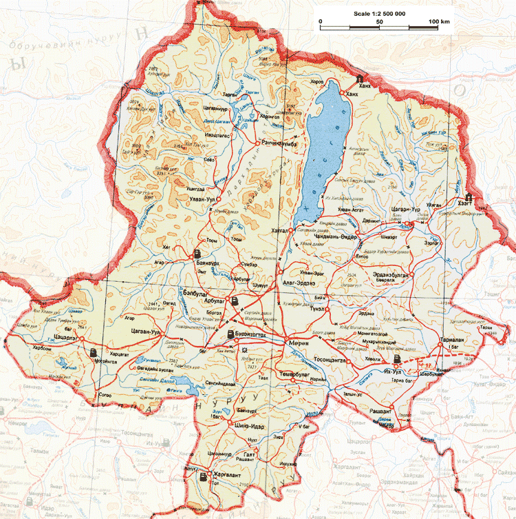 Mapa de Khövsgöl