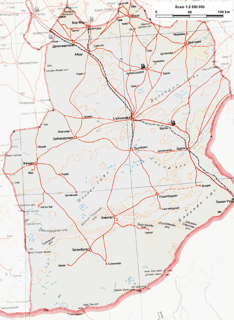Mapa do Dornogovi